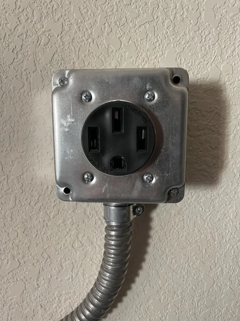 NEMA 14-50 outlet installed for Electrical Panel Upgrade in Azusa